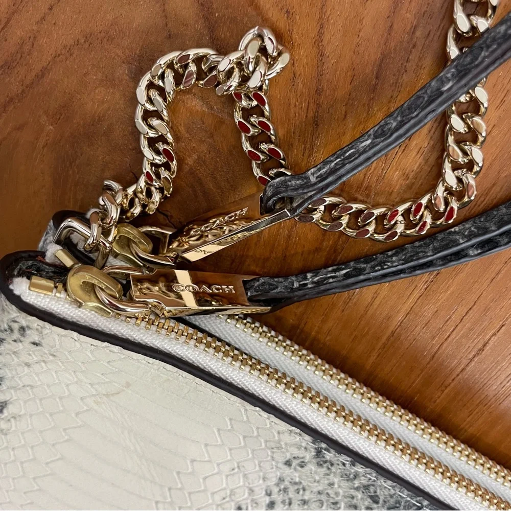 EUC Coach Snakeskin Leather Crossbody Bag‎