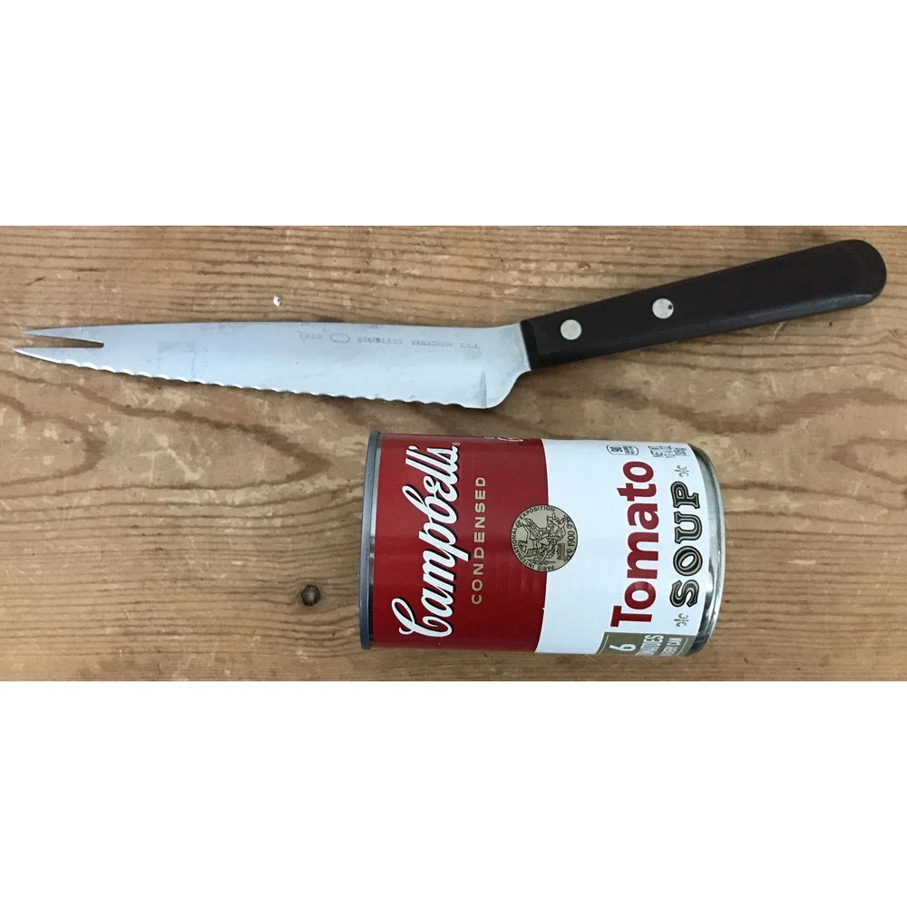 Vintage Ekco Stainless Vanadium USA Serrated Tomato Slicing Knife 7” Blade