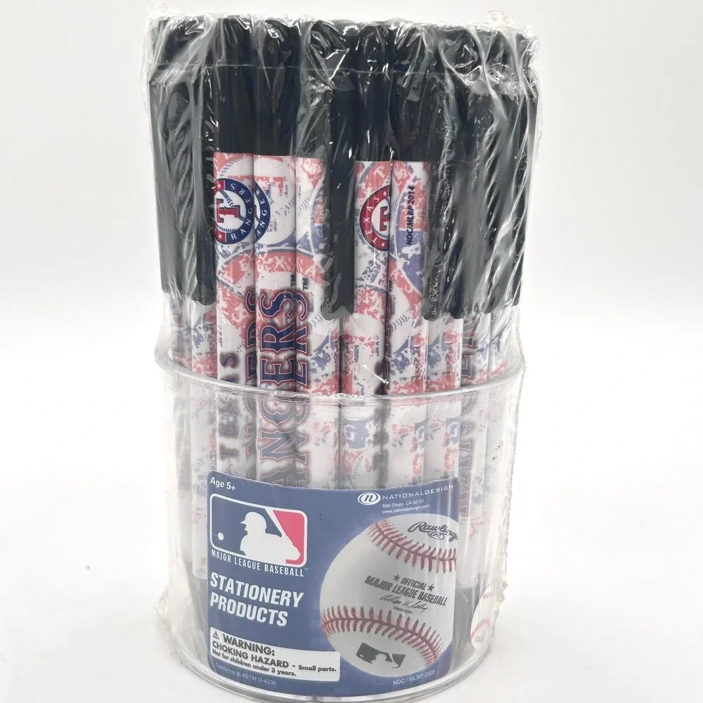 NEW MLB‎ Texas Rangers Stationery Set 45+ Pens Black Ink National Design Sealed