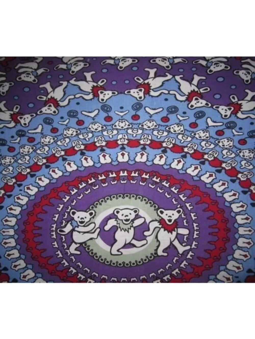 New Grateful Dead Dancing Bears Blue Purple Red Wall Hanging Tapestry 90X60 Gift
