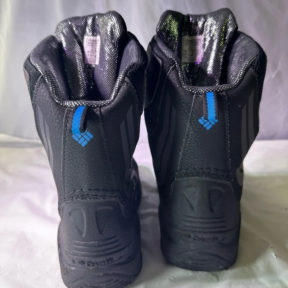 Columbia Black Boots with Blue Highlights