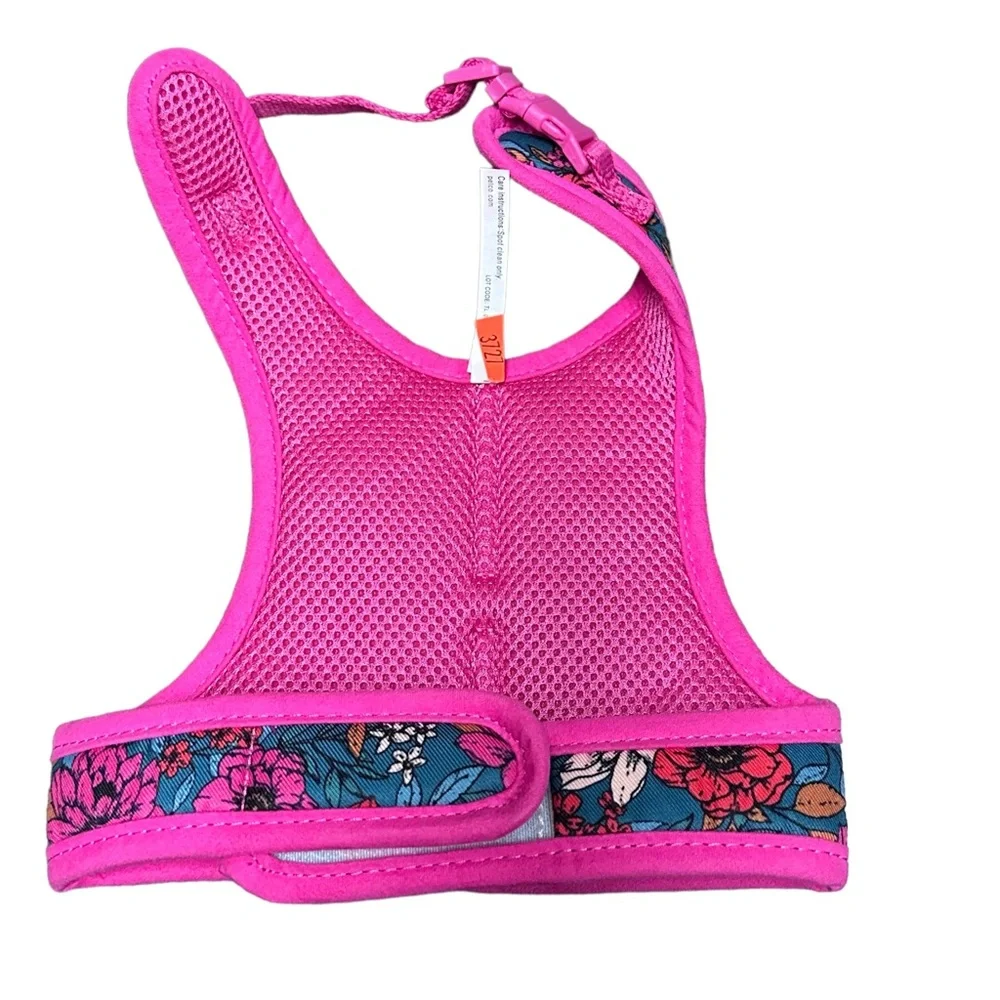 YOULY The Happy-Go-Lucky Pink Butterfly-Print Cat Harness