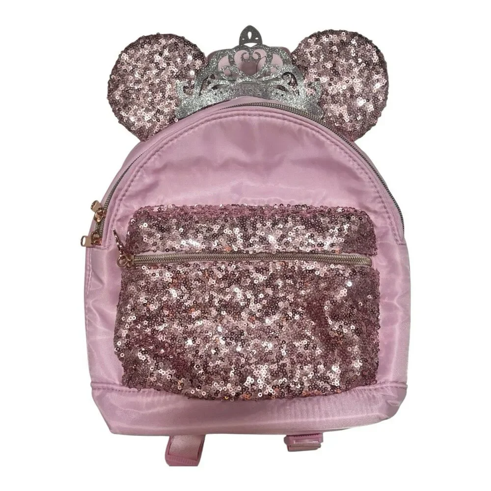 Disney Cruiseline‎ Bibbidi Bobbidi Boutique Backpack Pink Sequin -Rare