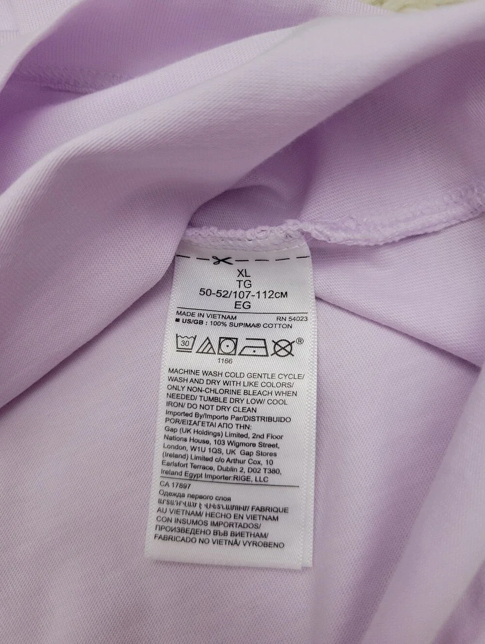 Banana Republic Authentic Tee Shirt Supima Cotton Lavender Sz XL