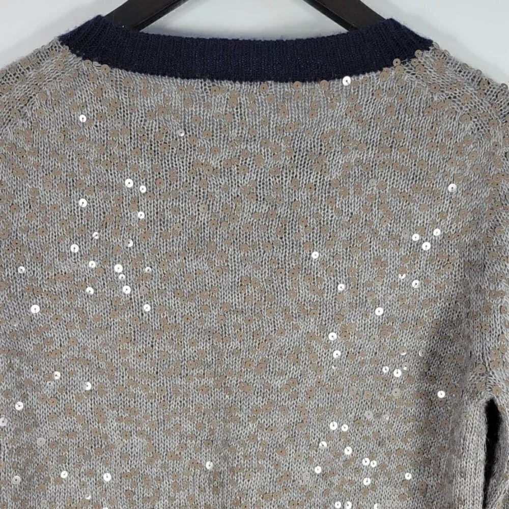 J.Crew 3/4 Sleeve Sweater With Sequins #275 Size M