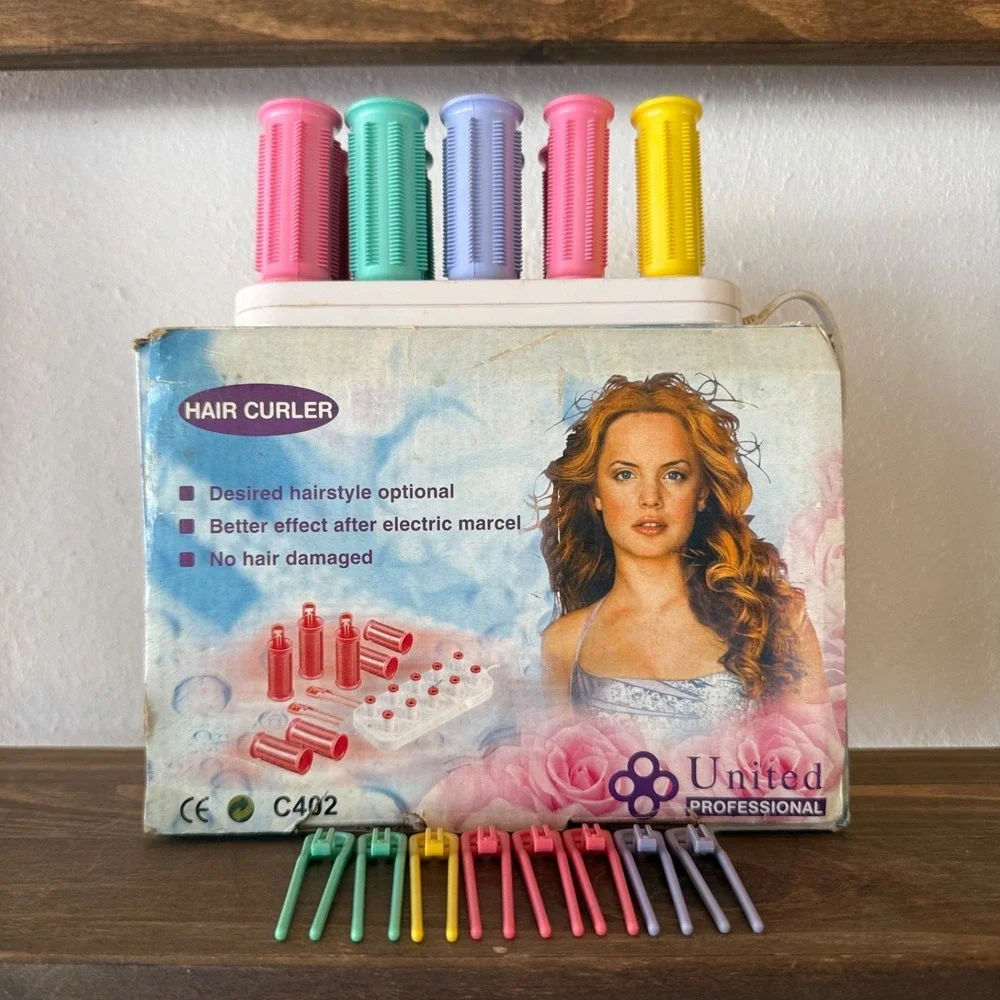 Vintage 2006 United Professional Hot Rollers Set Tested Working W/ Box + Bonus