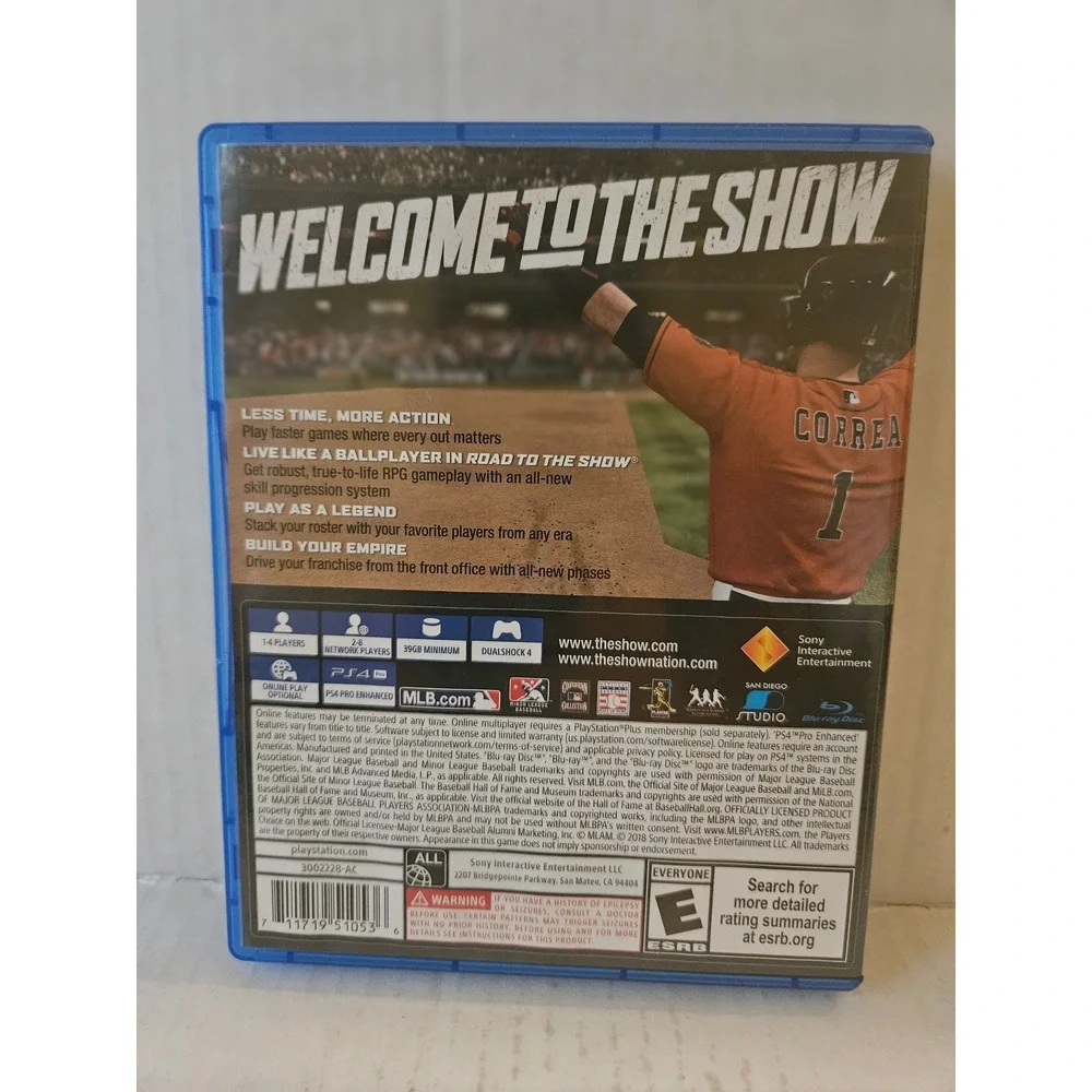Sony MLB The Show 18 PS4 Baseball Game Aaron Judge‎ Cover Playstation 4