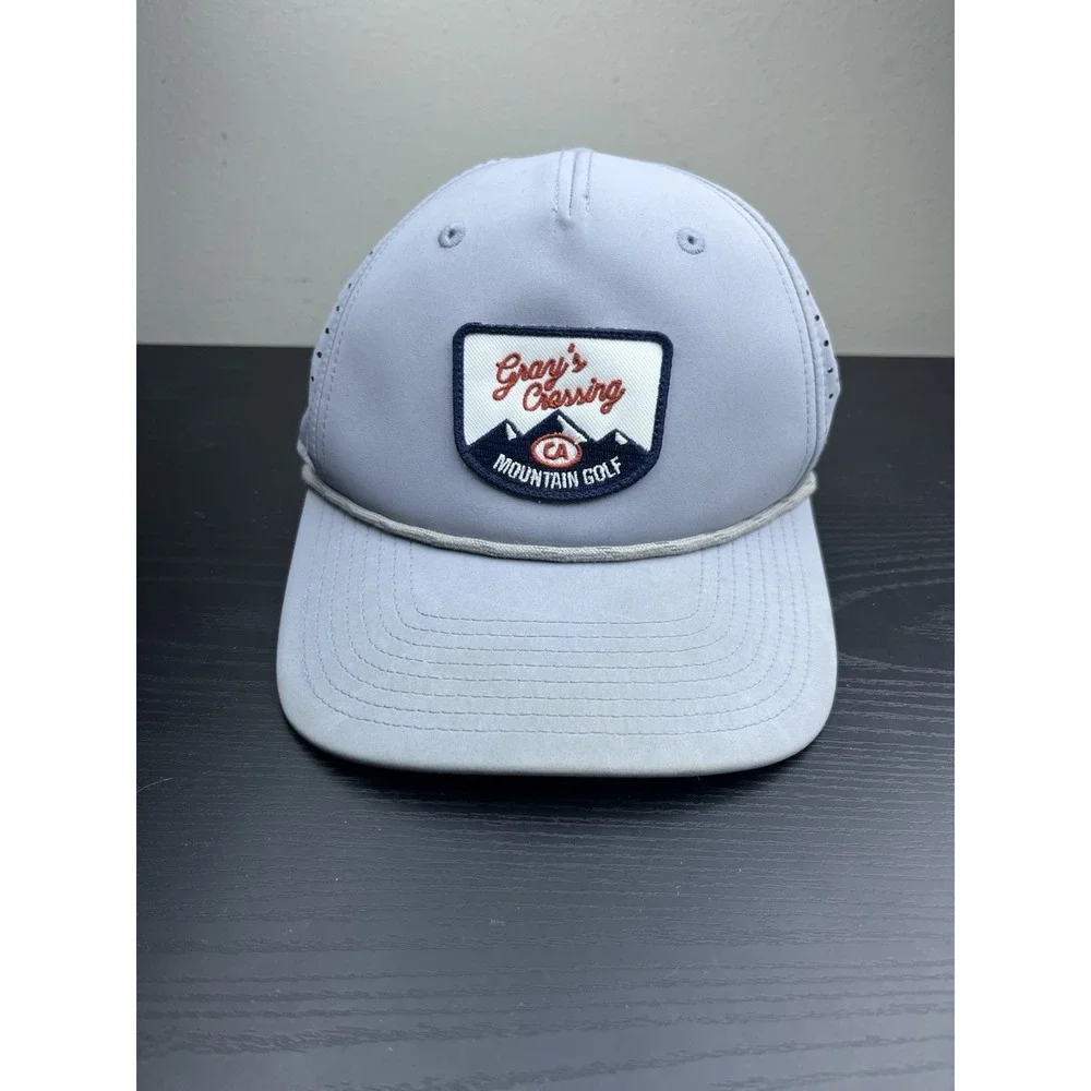 Gary's Crossing Mountain Golf Gray Baseball Cap Adjustable Hat