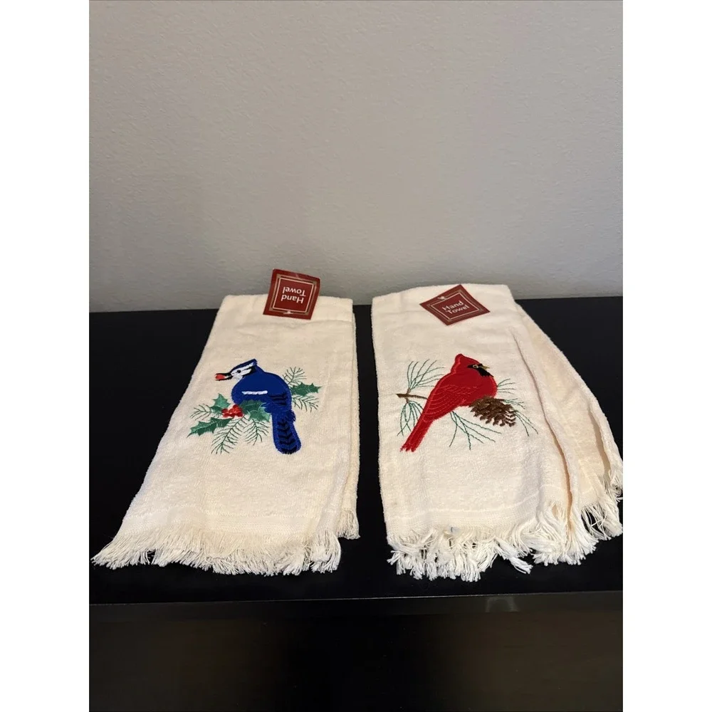Lot Of 2 Hand Towels NOS‎ Birds