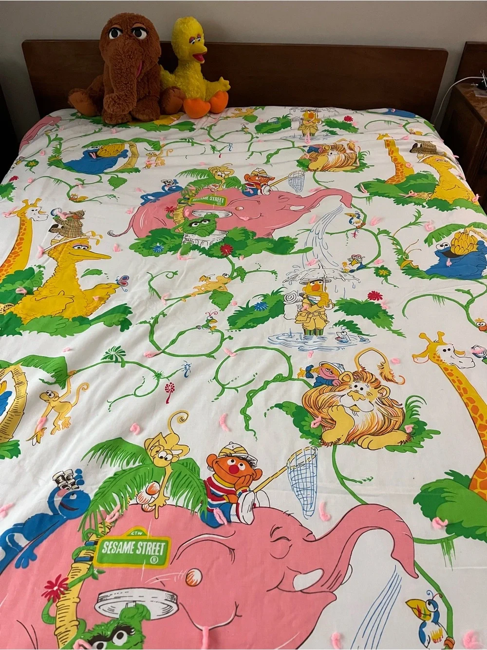 Handmade, Vintage, Sesame Street Safari Quilt