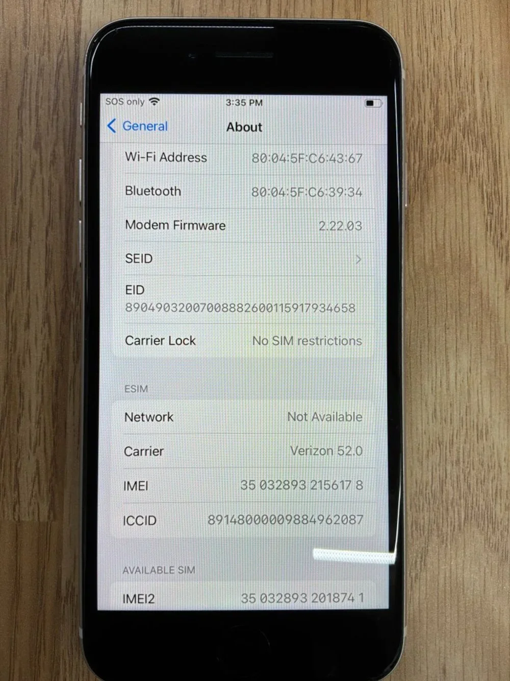 Apple iphone se