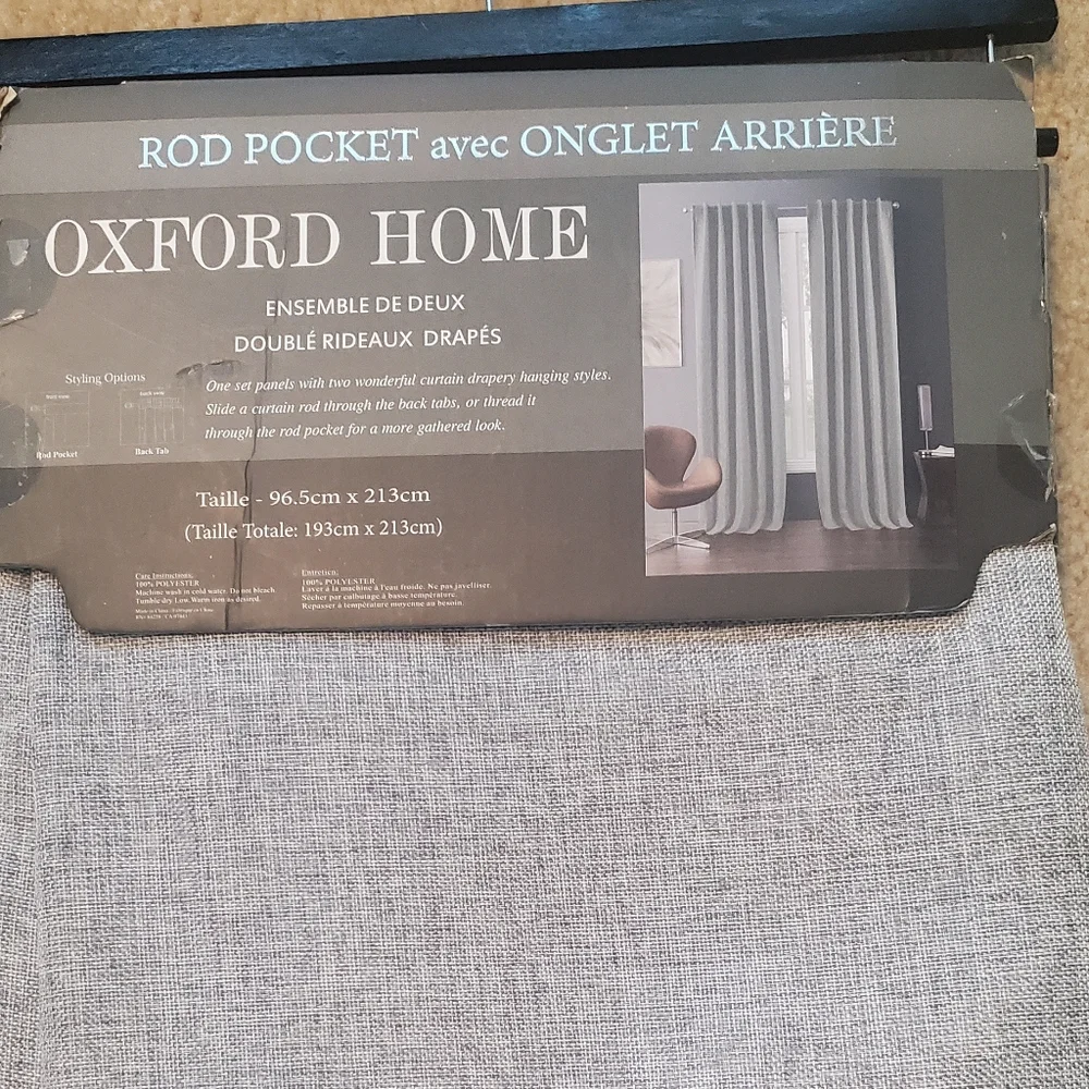 NWOT NEW Rod Pocket Dusk Charlotte Woven Curtains