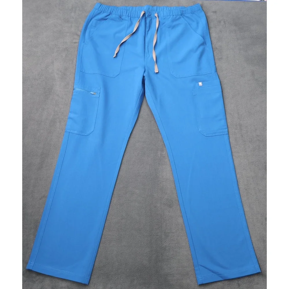 FIGS Scrub Pants Mens XL Blue Excellent Technical Collection TM3001 Straight Leg