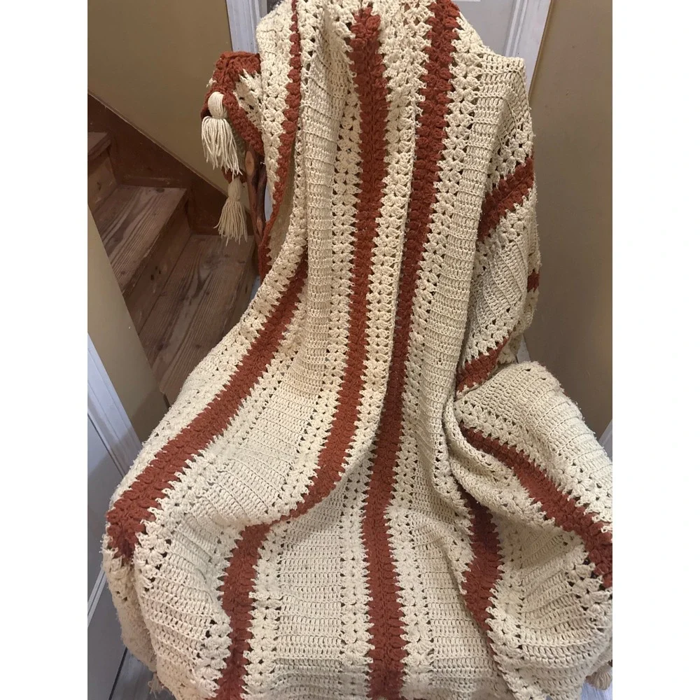 Handmade crochet afghan