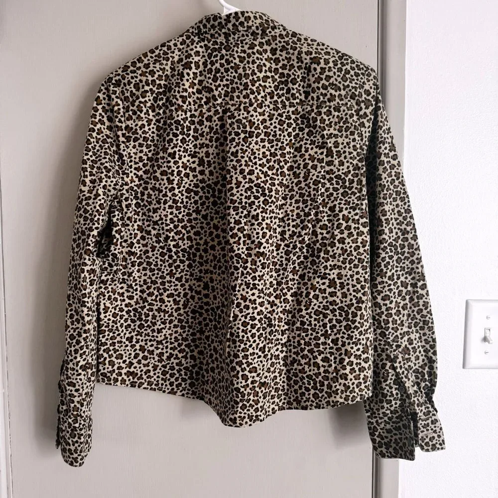 J. Crew Leopard Print Button Down Shirt
