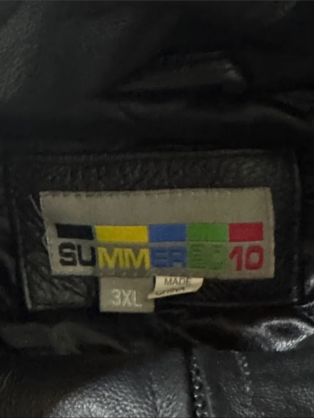 Summer2010 Black Leather 'MEXICO' Jacket with Green Lettering and Flag Patch