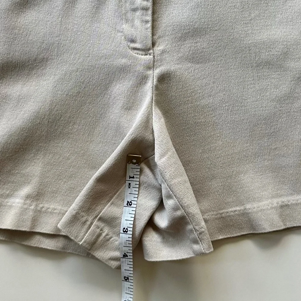 Vintage Tribella Petite Khaki Cotton Shorts