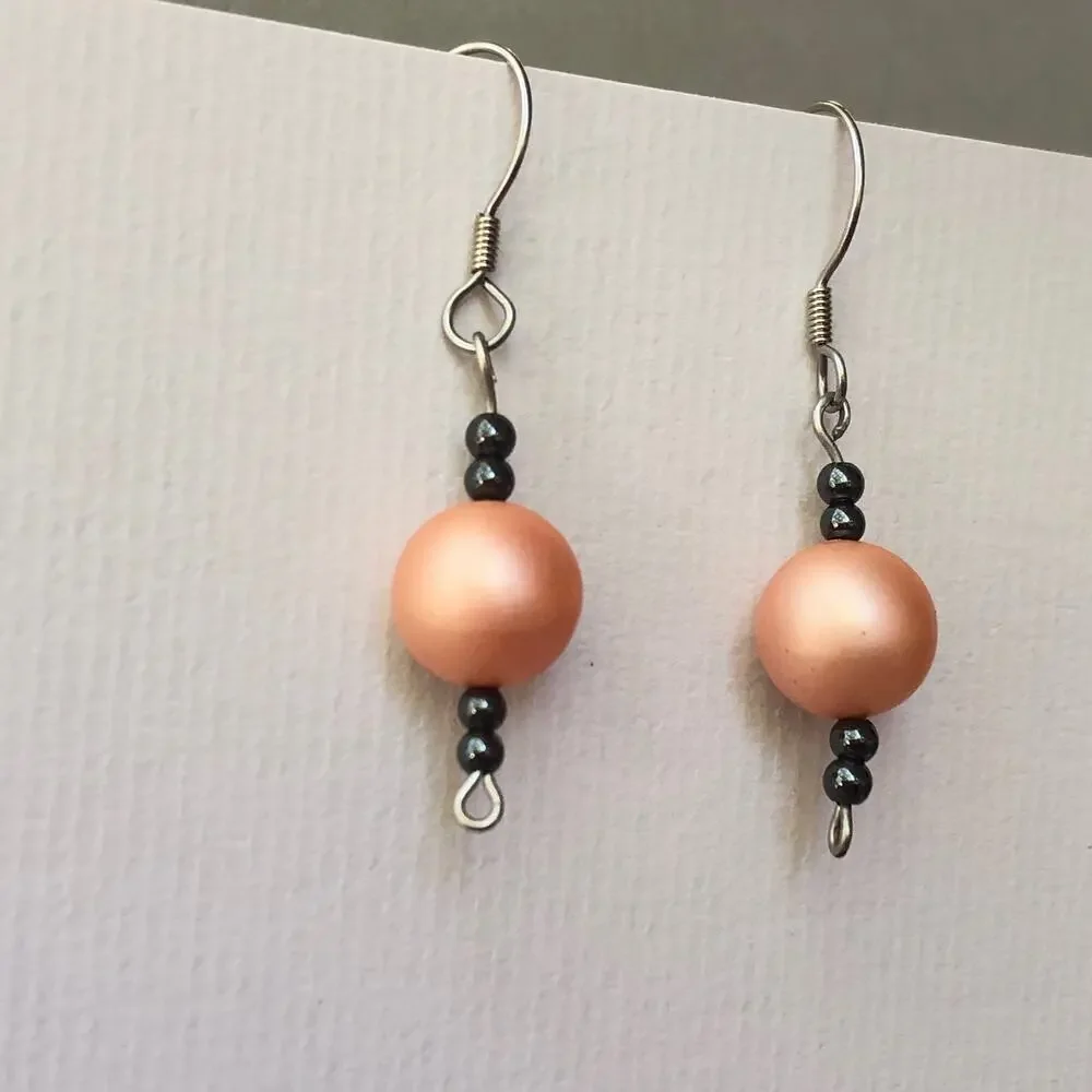 Handmade peach gray