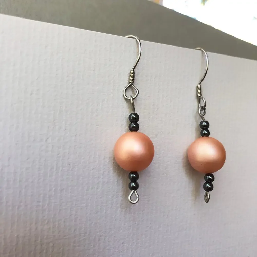 Handmade peach gray