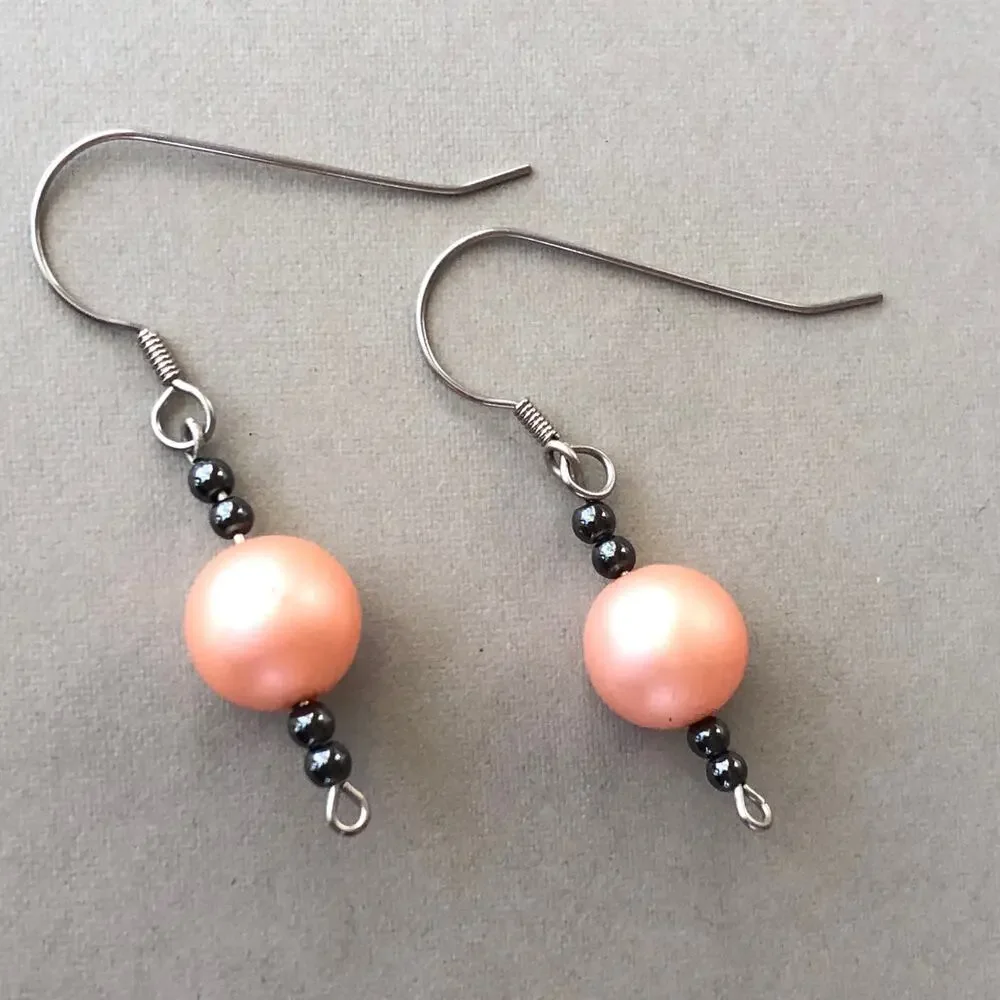 Handmade peach gray