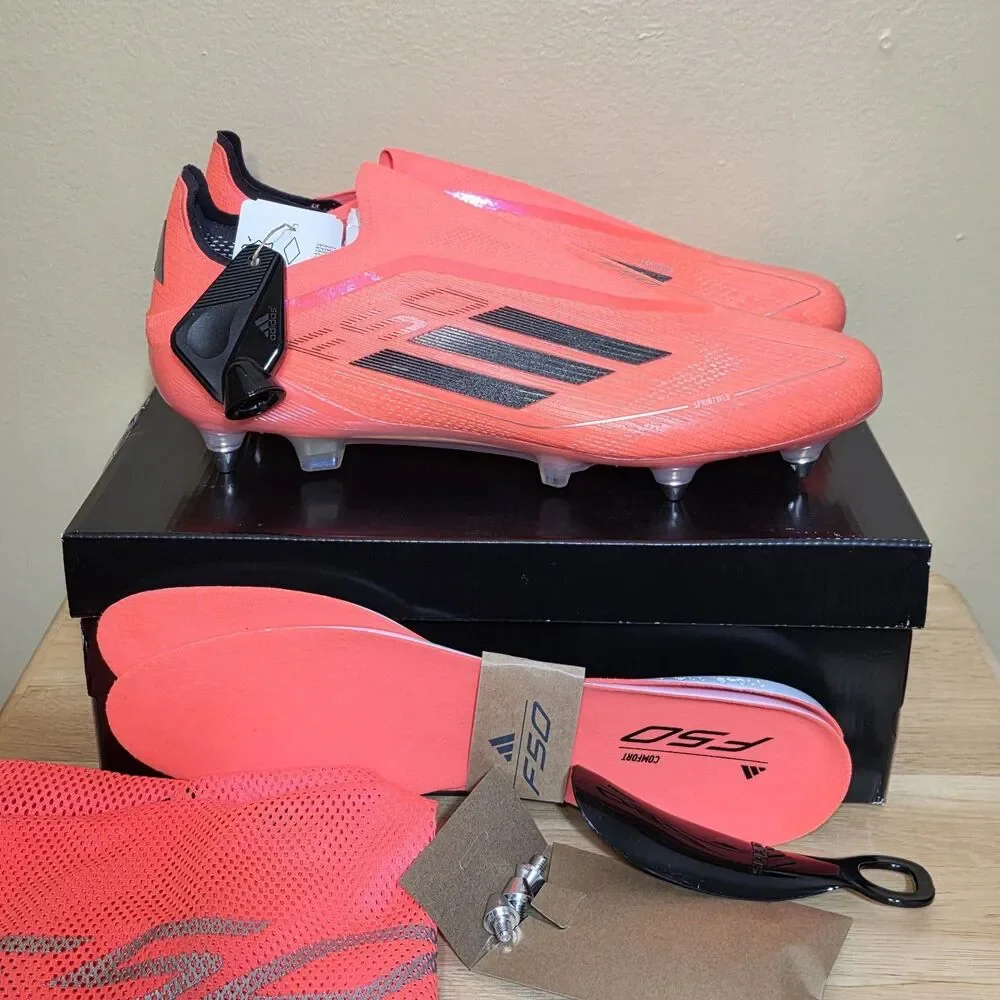 Adidas F50 Elite Laceless SG Soft Ground Cleats Vivid Horizon IF1318 Men’s 11.5