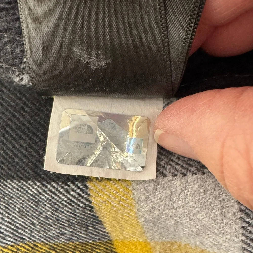 The North Face Flannel Shirt XXL Black/yellow Heavyweight‎
