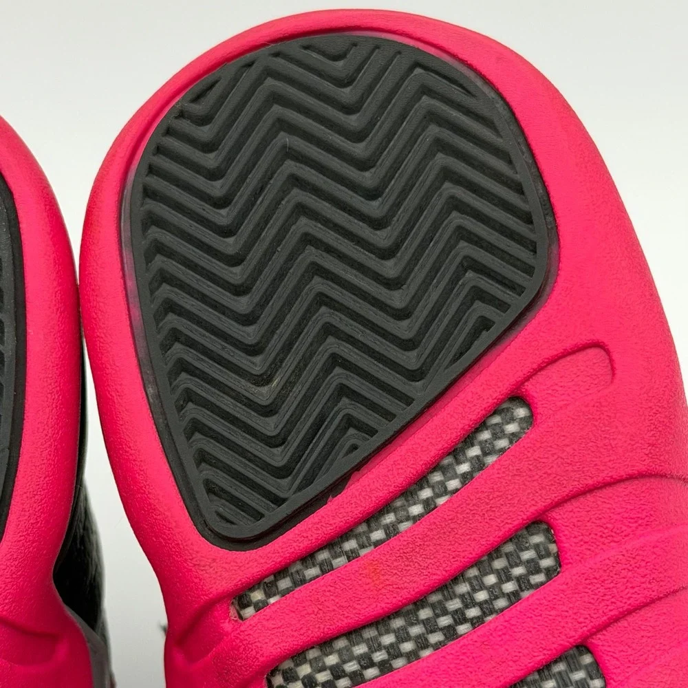 Jordan 12 Retro GS Black Deadly Hyper Pink 510815-026 4.5Y 6W