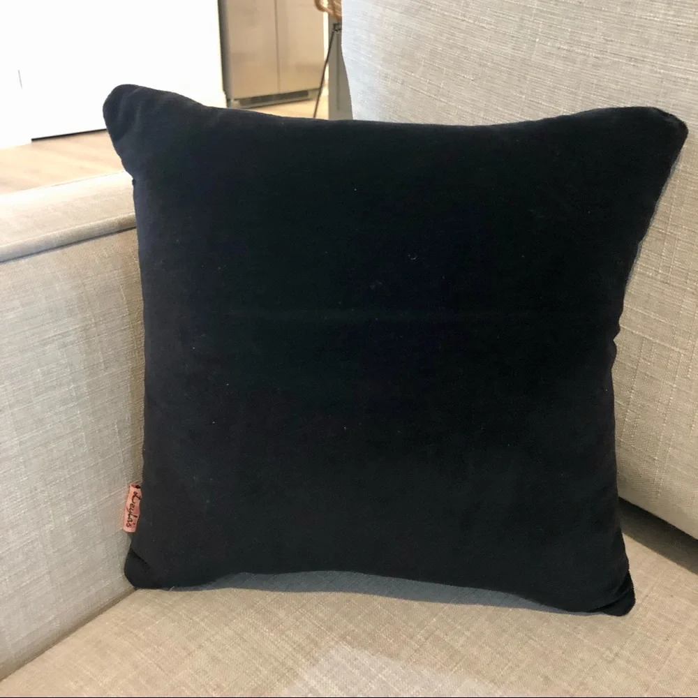 Funny Saying PMS Personality Black Velvet Decor Pillow