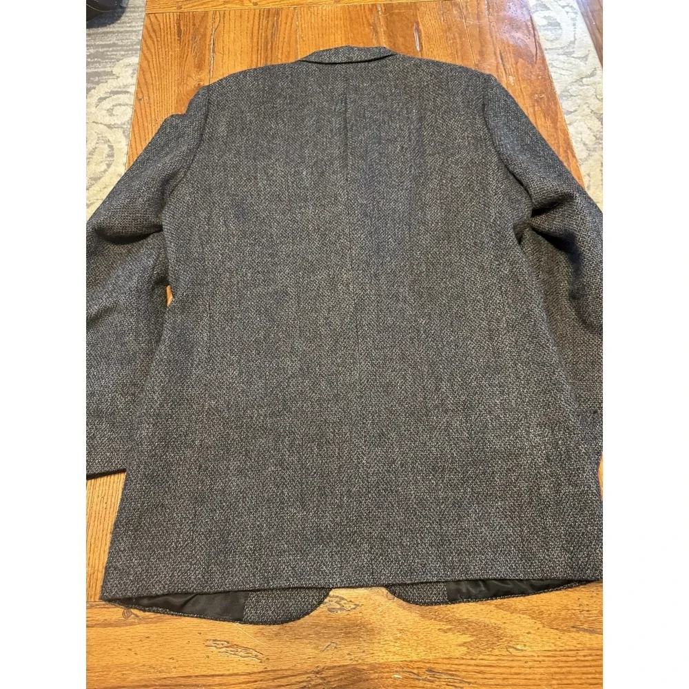 VINTAGE Nino Cerruti Sport Coat Men 36 Brown Blazer Wool Tweed Houndstooth 80s *