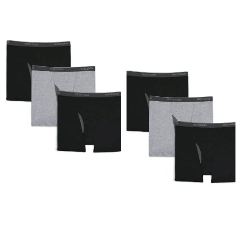 Fruit of the‎ Loom Big Man Premium Boxer Briefs 5XB (58-60) Mesh Fly Pack of 6