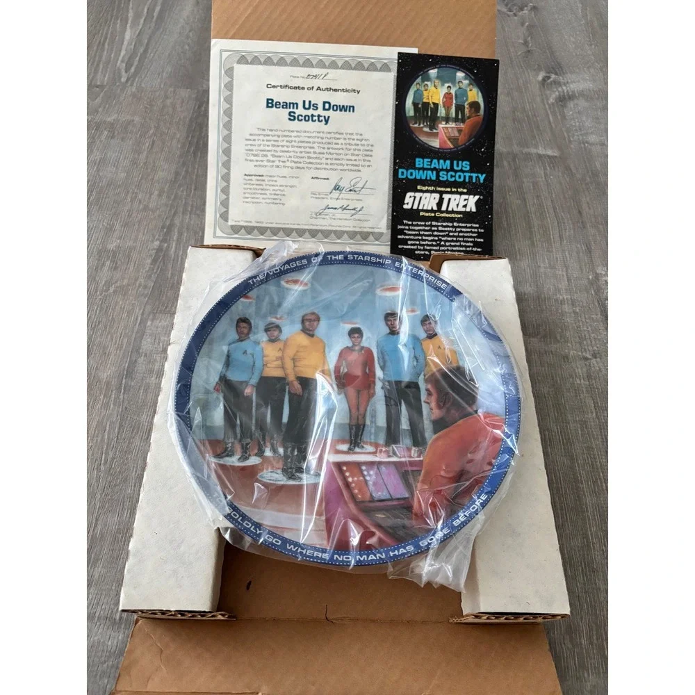 Star Trek Beam Us Down‎ Scotty Collector Plate Susie Morton Hamilton 1983 COA