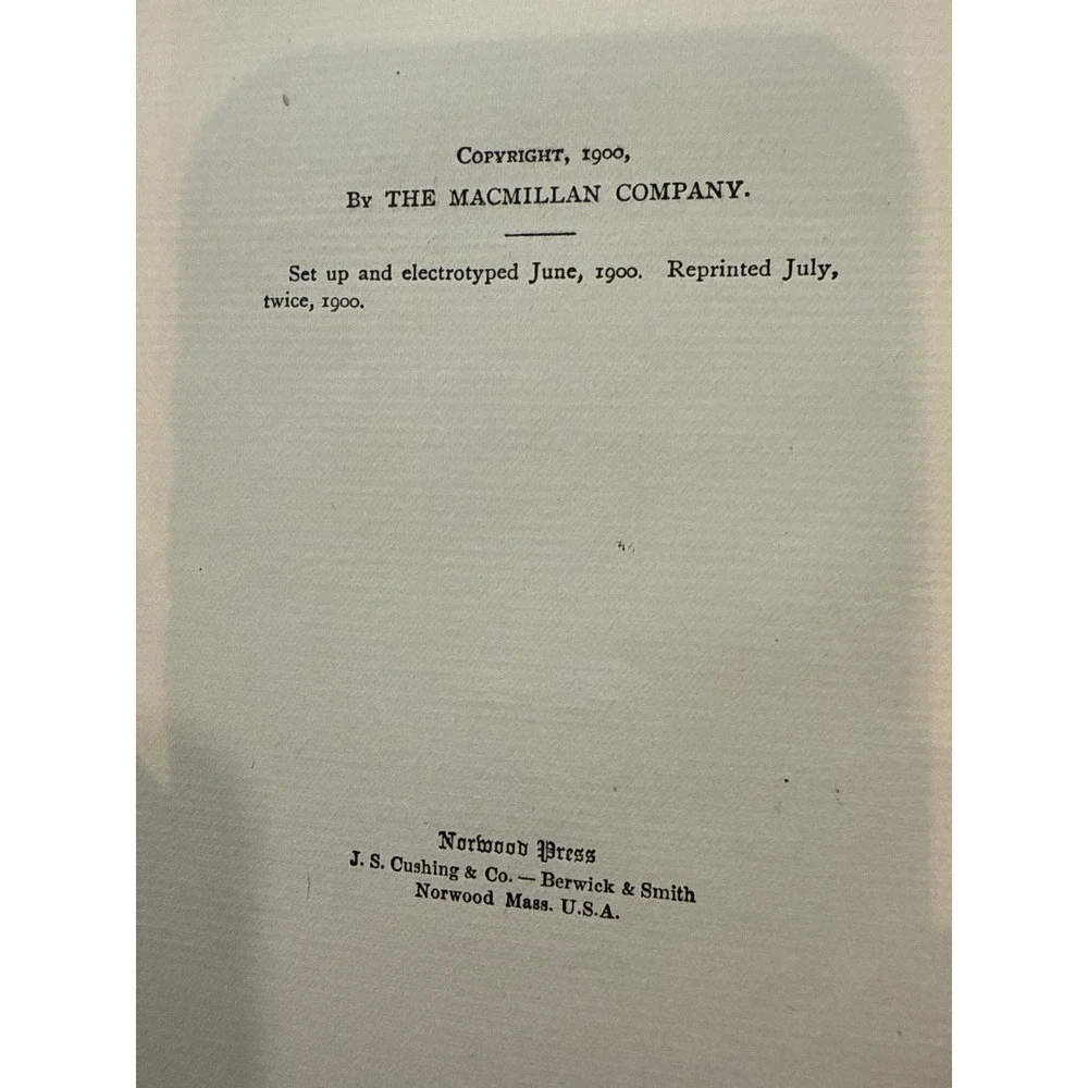 The Reign of Law James Lane Allen Kentucky Hemp Fields Red Hardcover 1900 1st Ed