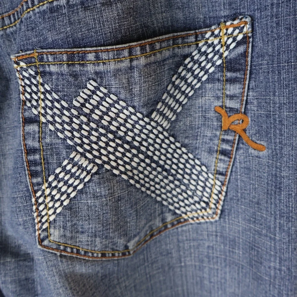 Vintage Y2K Rocawear Baggy Embroidered Jeans Size 38 Waist 38