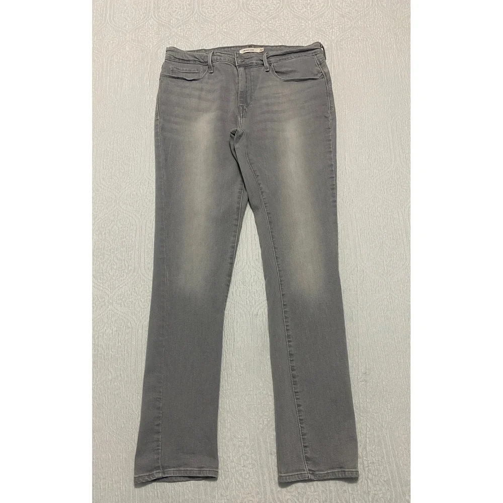 Levi's Mid Rise Skinny Women's Jeans Size 32 Gray Denim‎ Comfort Stretch