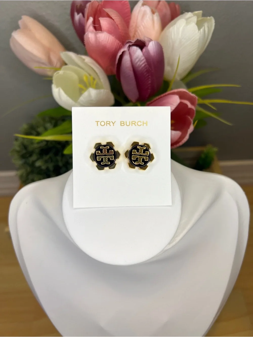 Tory Burch Black/Gold Earrings