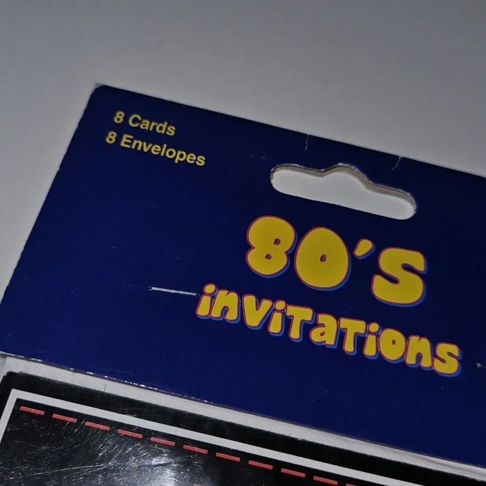 NEW 5 Packs Totally 80s Party Invitations Lot (8 Cards/Envelopes Per Pk) Reunion