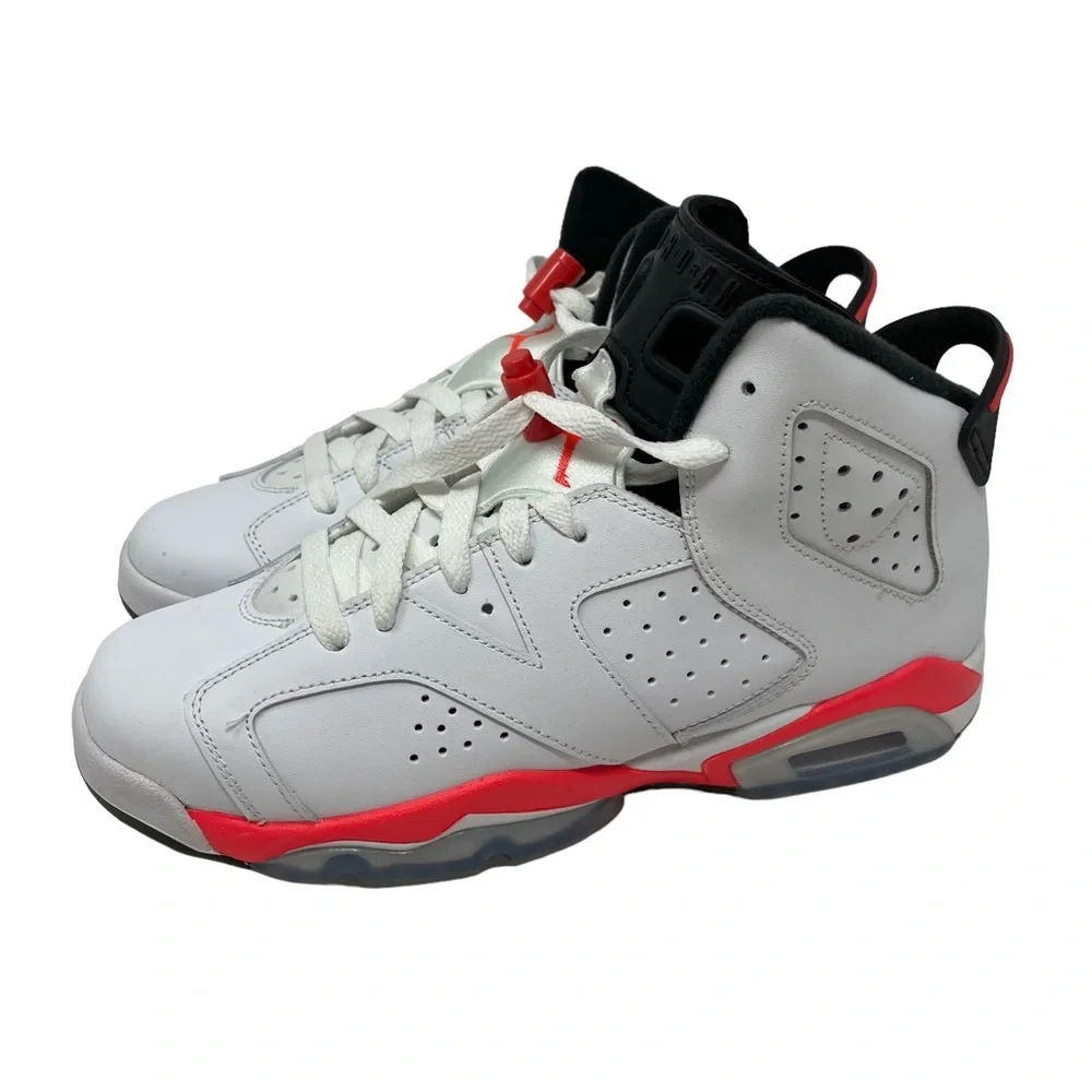 NIB Nike Air Jordan 6 Retro OG 7Y White Infrared Black 7‎