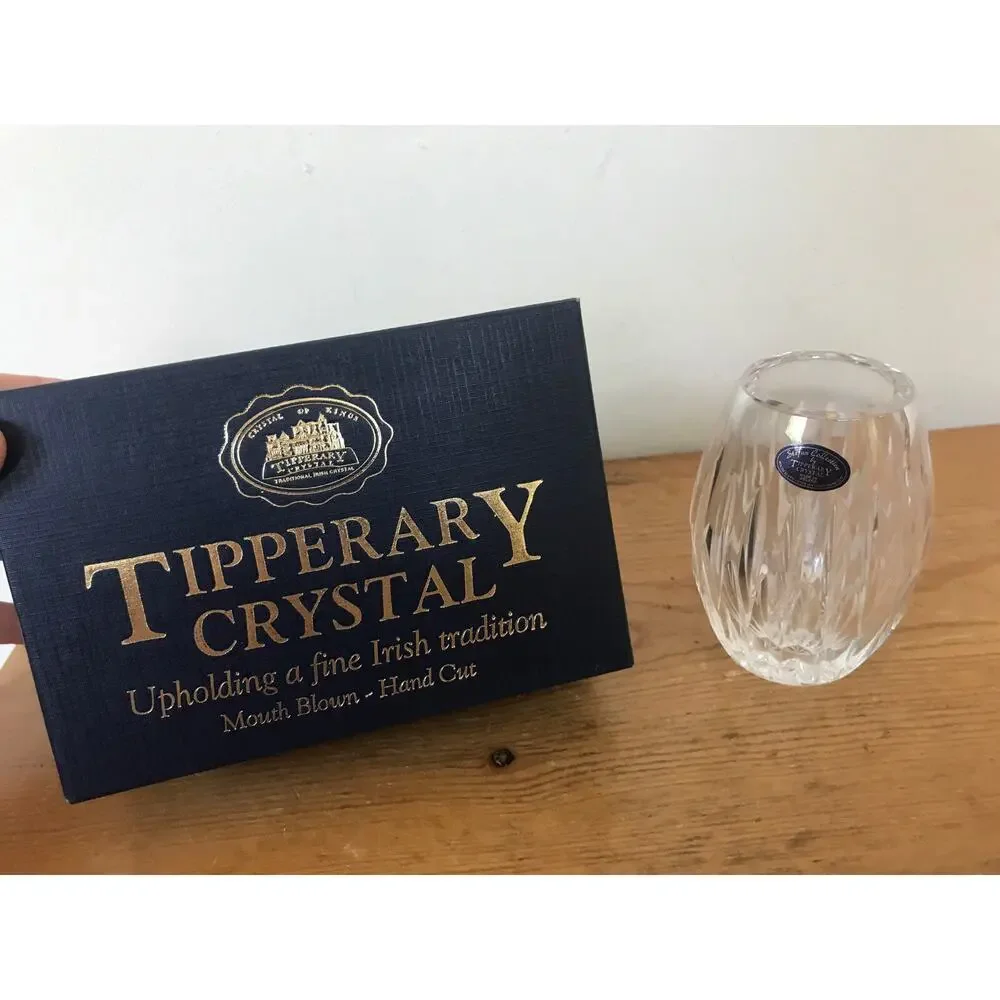 Vtg Tipperary Irish Hand Cut Mouth Blown Crystal 4
