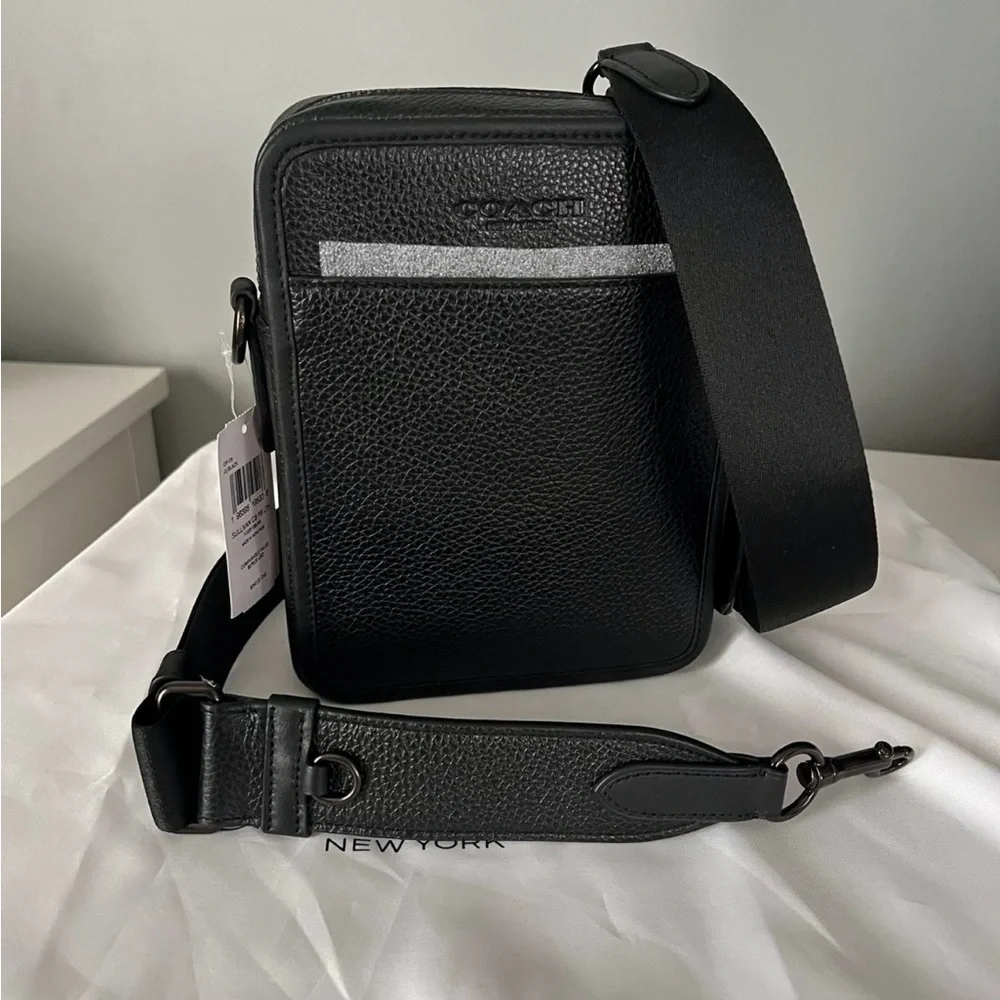 Coach Black Leather Messenger Bag