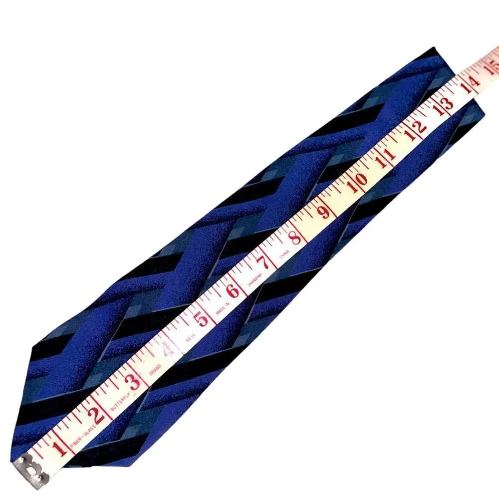 Blue and Grey Criss Cross Pancaldi Silk Tie
