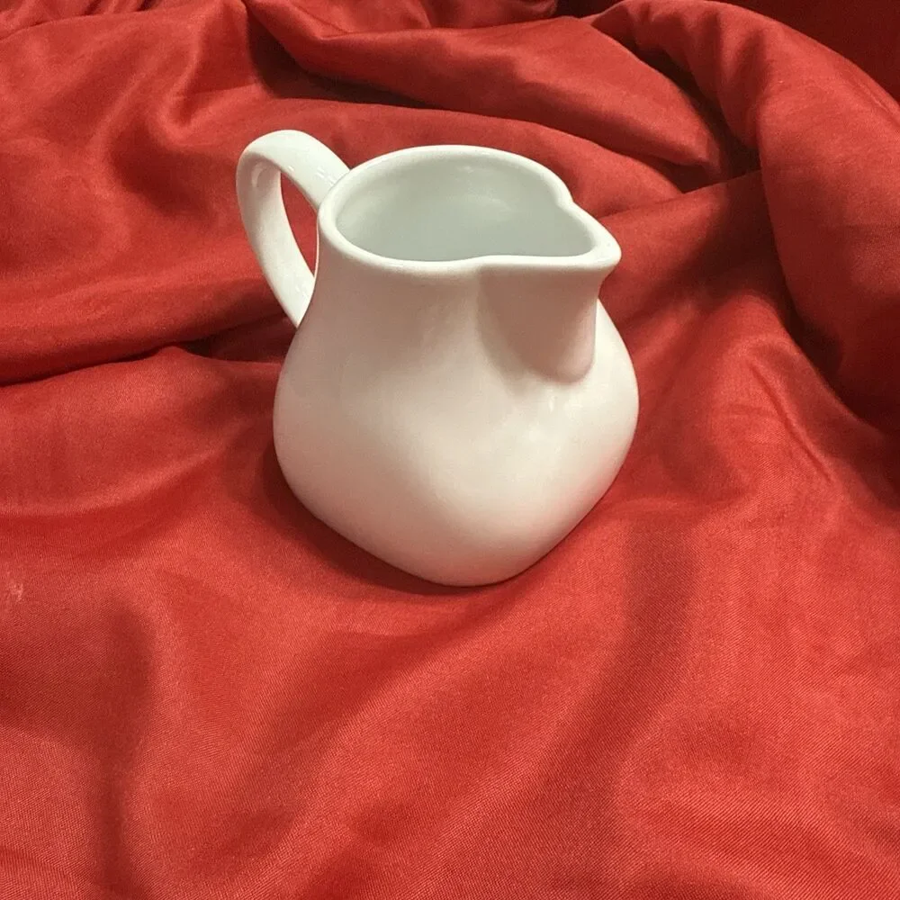Pier‎ 1 Luminous White Porcelain Creamer Pitcher 3-1/4