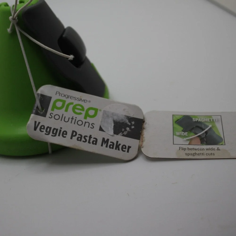 Progressive Prep Solutions Veggie Pasta Maker‎ Spaghetti & Wide Cuts NEW Green
