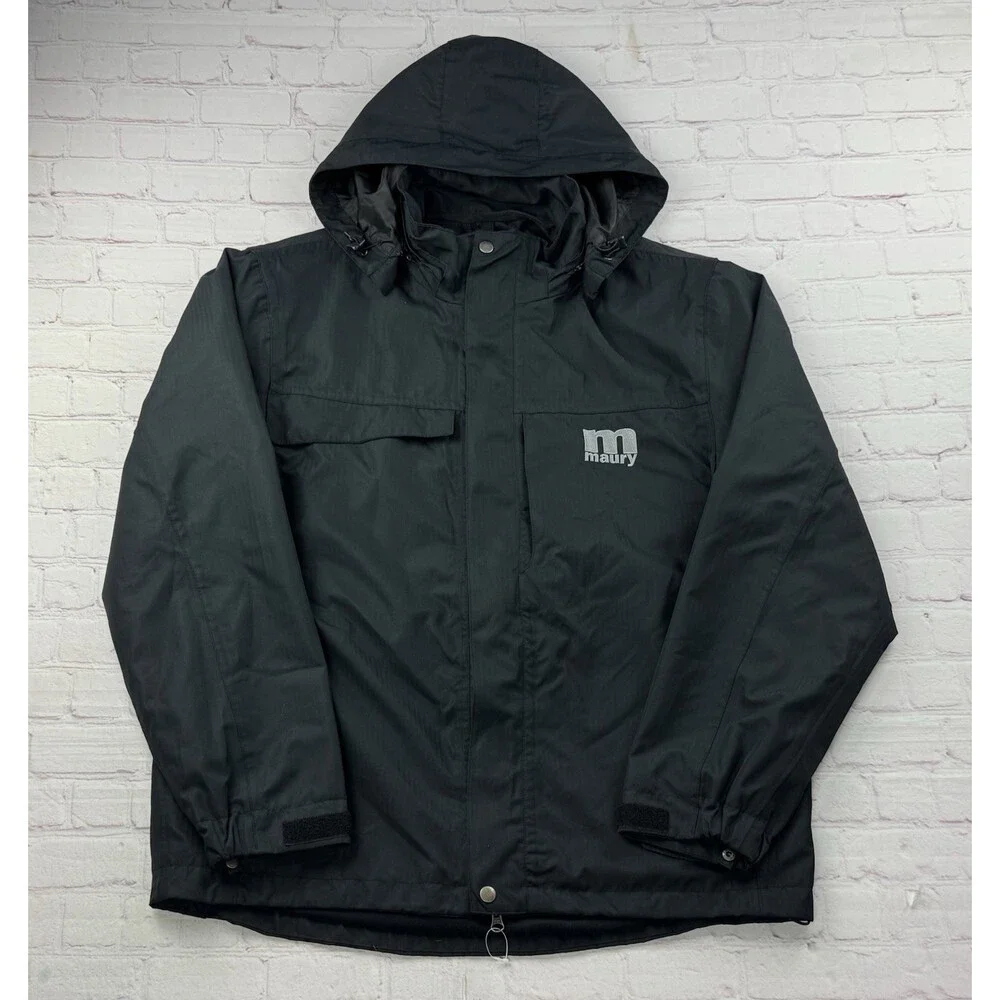 TV Maury Povich Show Black Jacket - RARE Crew gift - Adult Size Large L Maury