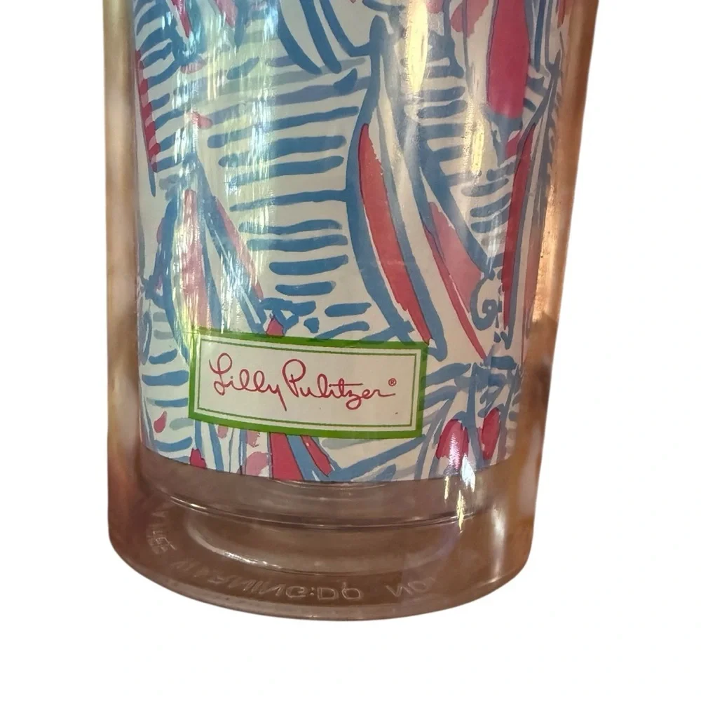 Lilly Pulitzer Tumbler Red Right Return Print‎ Cup