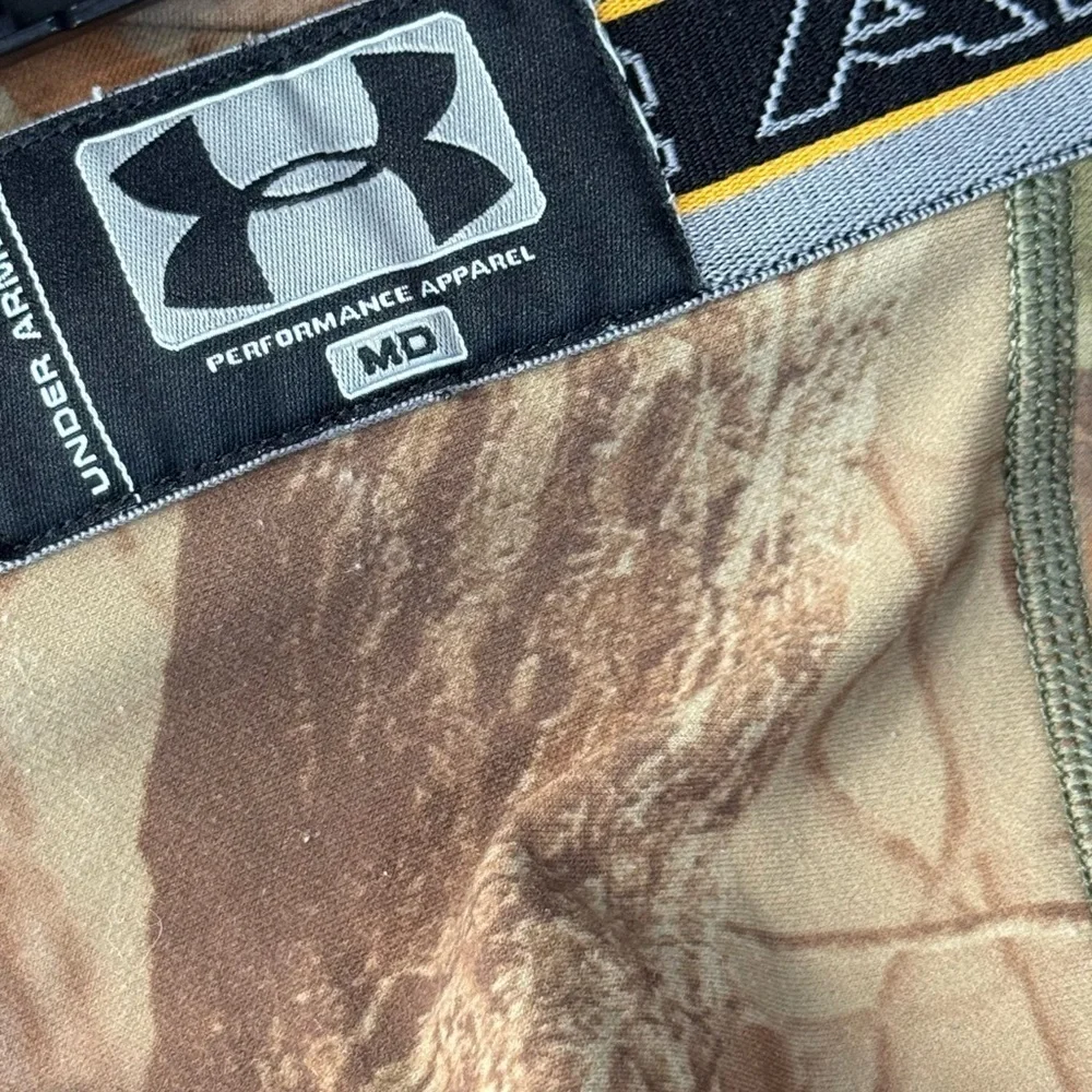 Under Armour Woodland Camo Base Layer with Orange Accent