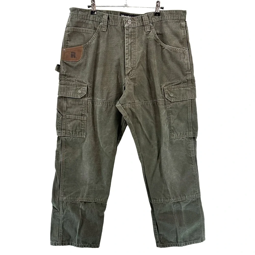 WRANGLER Riggs Workwear Men's Cargo Pants • 36 • green