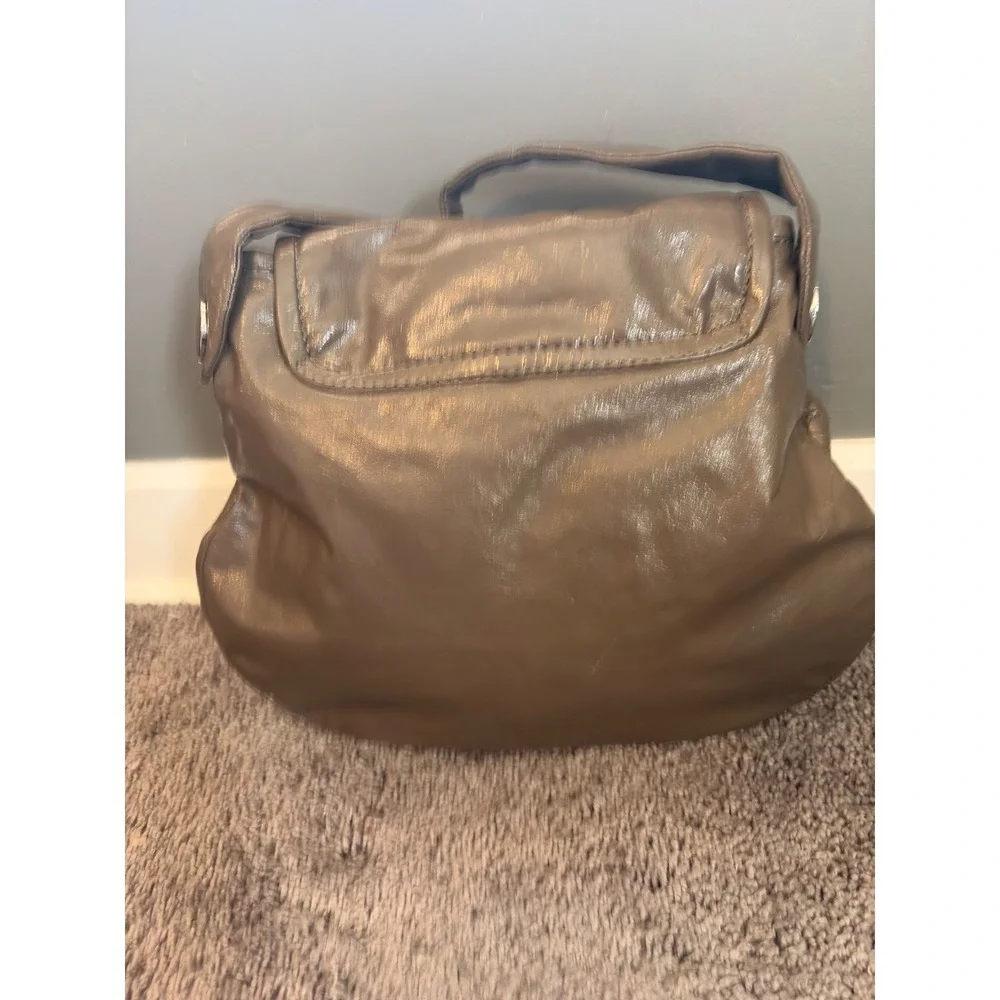 Marc by Marc Jacobs Totally Turnlock Leather‎ Chain hobo Shoulder Bag Brown