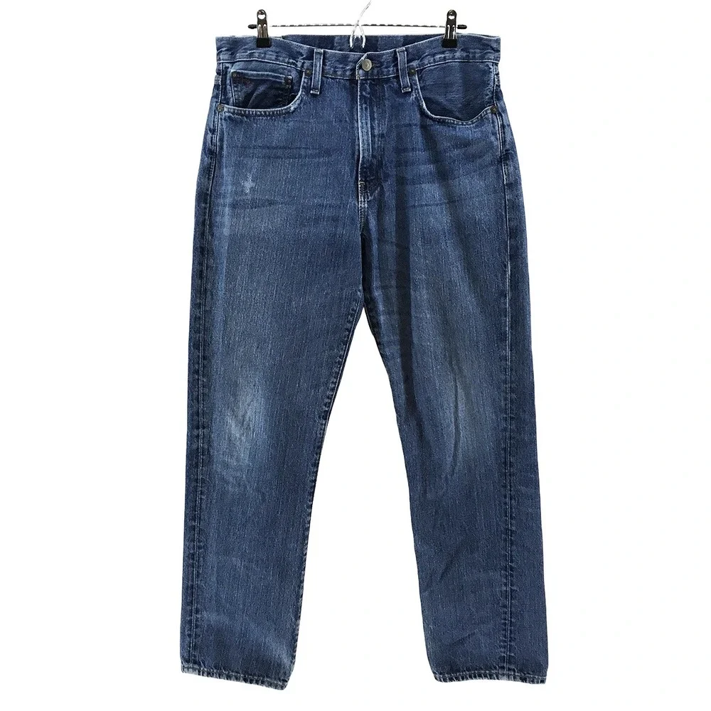 POLO RALPH‎ LAUREN Cortlandt Straight Leg Jeans • Men's 33 x 32 • blue denim