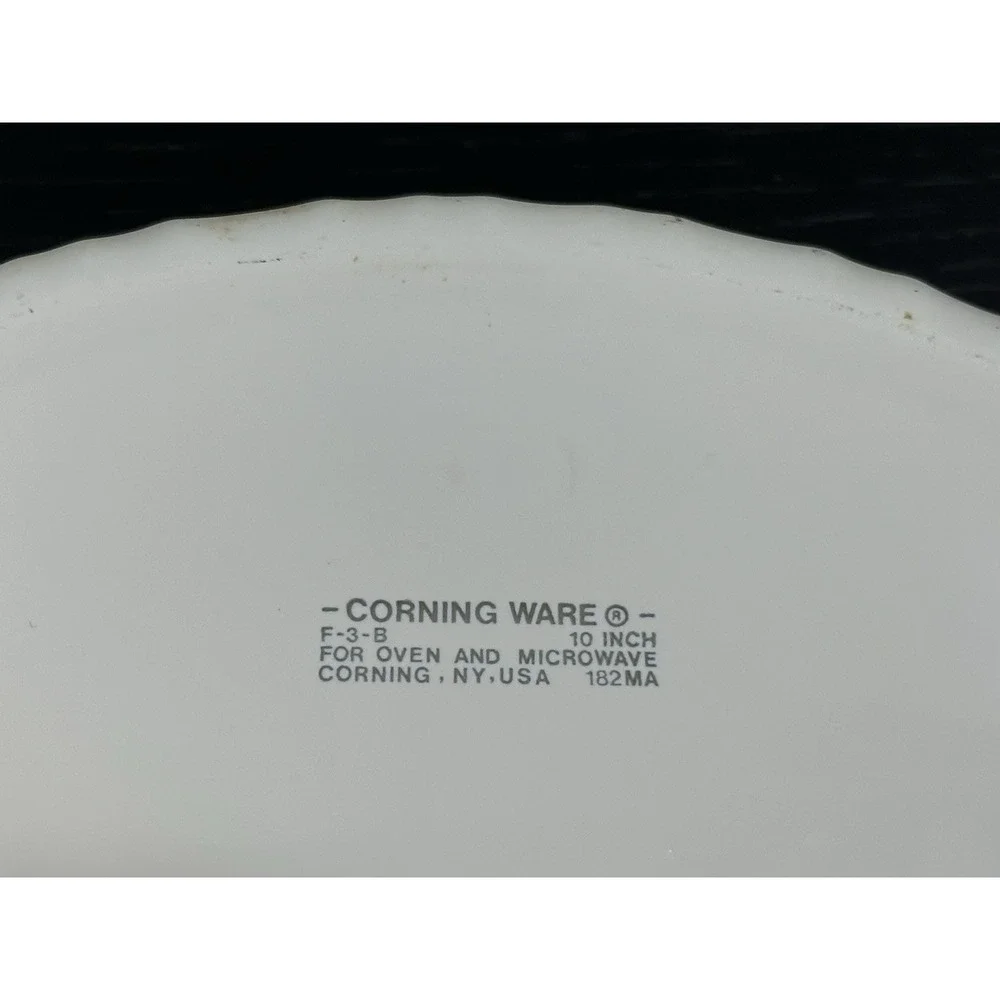 Corning Ware French Bisque F-3-B Round Quiche Tart Dessert Baking Dish 10 Inch