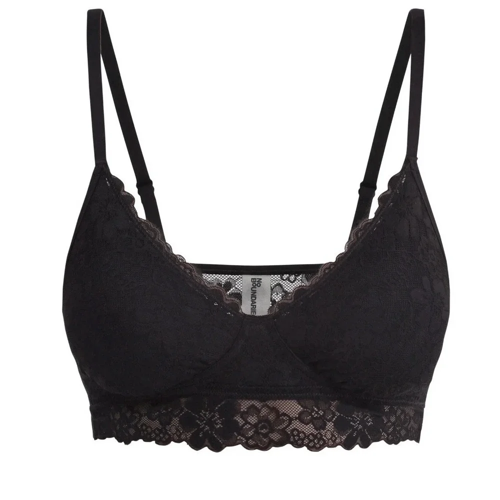 No Boundaries - Contour‎ Floral Lace Bralette - Small - Black
